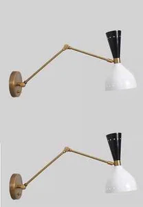 Wall Sconces Italian Adjustable Wall Lamps Stilnovo Style Wall Light Set of 2 - Picture 1 of 5