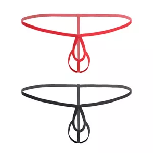 Herren String Tanga Thong Mini Slip Dessous Unterwäsche Spinne Doppelring Riemen - Bild 1 von 13