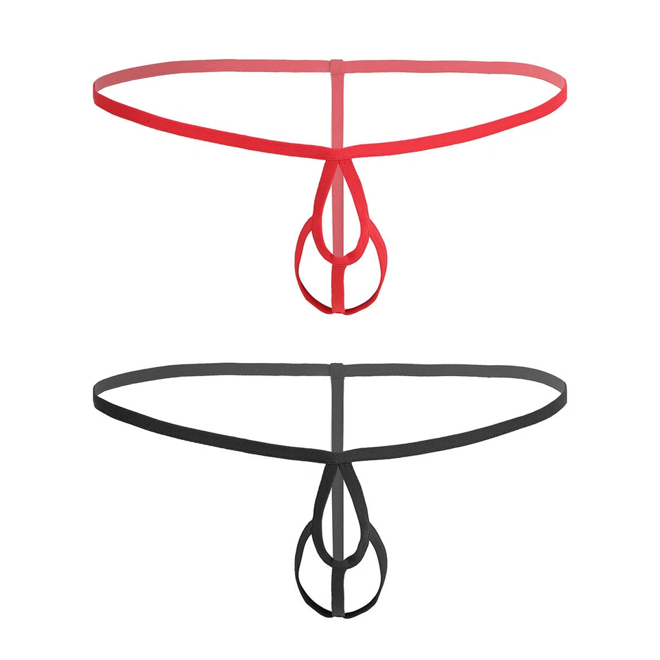 Herren String Tanga Thong Mini Slip Dessous Unterwäsche Spinne Doppelring Riemen - Bild 1 von 1