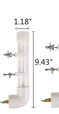 GAZECHIMP Wontee Automatic Pet Bird Parrot Budgie Water Dispenser Fountain Bottle