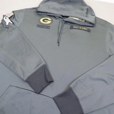Salute to Service Green Bay Packers Sudadera con Capucha Hombres XXL Gris NFL Nike Therma On Field Foto 1 de 4