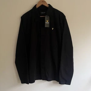 Lyle & Scott Washed Drill Overshirt Jet Black Size L Brand New with Tag - Picture 1 of 11