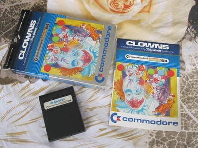 Vintage 1981 Clowns Commodore 64 Cartridge in original box--Good Condition! - Image 1 of 4