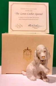 LENOX ivory COCKER SPANIEL PUPPY -- Dog sculpture -- -- NEW in BOX with COA - Picture 1 of 10