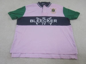 Polo Ralph Lauren Shirt Mens XL Pink Short Sleeve Bleecker IV Rugby Casual - Picture 1 of 12