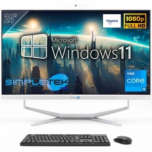 Pc All In One Aio 24" Fhd Tactile Windows 11 I5 8 Go 120 Go Fixe Webcam 2K - Photo 1/9