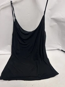 Markenloses schwarzes Träger-Tanktop für Damen in Größe - Bild 1 von 6