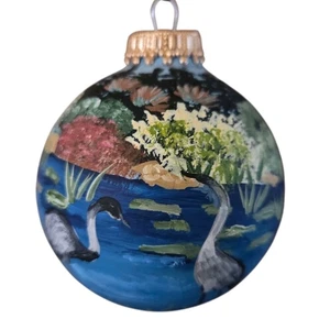 Handbemalter Weihnachtsschmuck Ufer Acres Gärten signiert Vögel - Bild 1 von 5