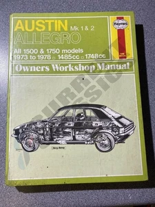165 AUSTIN ALLEGRO MK1 MK2 1973-1978 HAYNES OWNERS WORKSHOP MANUAL 165 - Picture 1 of 2