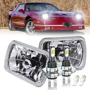 For Pontiac Firebird 1982-1990 Pair 7"x6" inch LED HeadlightS Hi/Lo Sealed Beam - Bild 1 von 17