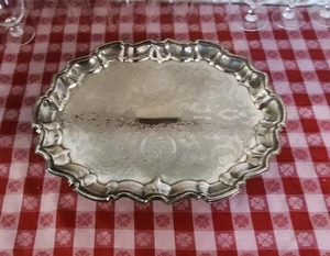 Vintage W & S Blackington 1865 Silber Teller Fuß Tablett Platte 14 x 11" - Bild 1 von 7