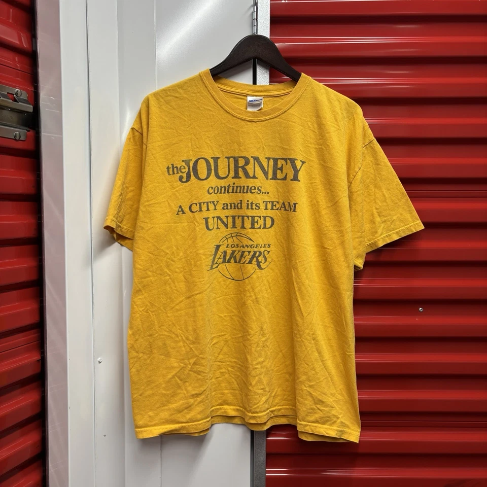Y2K Los Angeles Lakers The Journey The Destination Trophy T-Shirt XL Champions - Image 1 of 4