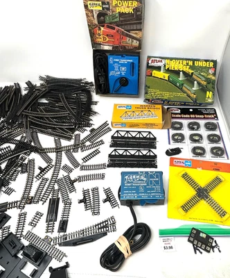 160pc track n Scale lot starter set transformer connectors atlas trix bachmann - Image 1 of 4