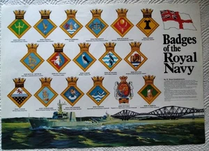 BADGES of the ROYAL NAVY ~No.12~SHORE ESTABLISHMENTS ~ - Picture 1 of 6