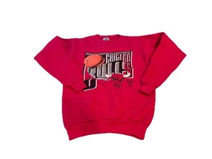Red Pullover Sweater Chicago bulls Boys Medium 10/12 NBA Basketball - Picture 1 of 4
