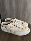 Anthropologie Soludos Platform Sneakers Size 9.5 Womens Embroidered Cream Canvas