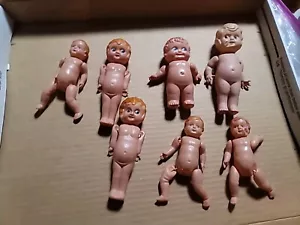 Posten 7 Vintage Kunststoff Zelluloid Puppen Gelenke Arme Beine besetzt Japan Cupie süß - Bild 1 von 16