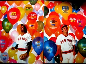 Revista Fred Lynn Jim Rice Boston Red Sox Rookies Vintage 1976 fotos de 2 páginas - Imagen 1 de 3