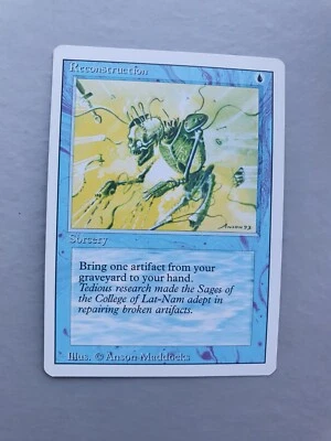 Reconstruction, MTG Revised /3rd Ed(1994) Common Blue Sorcery NM - Image 1 of 2