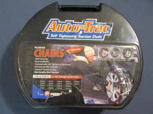 1 PAIR USED AUTO TRAC SELF TIGHTENING TRACTION CHAIN PASSENGER CHAINS PN#0155010 - Picture 1 of 7