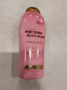OGX SENSIBILE ACQUA DI ROSE E SALE MARINO ROSA SCRUB & LAVAGGIO CORPO BAGNO DOCCIA GEL NUOVO - Foto 1 di 5