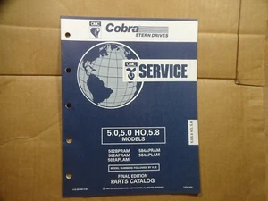 1992 OMC Cobra 5.0 HO 5.8 Stern Drive parts catalog book 987488 - Picture 1 of 4