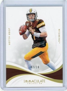 Panini Immaculate Collection Football Collegiate Gold 2019 #24 Josh Allen #02/10 - Imagen 1 de 2