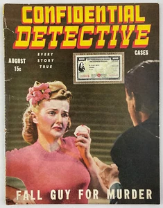 Confidential Detective Cases Magazine, August 1944, True Crime Stories, Pulp - Picture 1 of 5