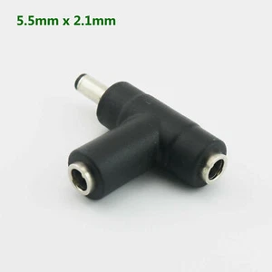 DC Power Male 5.5 x2.1mm to 2x 5.5mm x 2.1mm Female T Splitter Adapter Connector - Picture 1 of 7