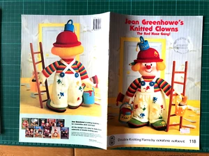 Jean Greenhowe KNITTED CLOWNS Knitting Pattern Booklet - Red Nose Gang -19" Tall - Picture 1 of 5