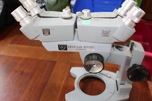 American Optical Cycloptic Dual Head Microscope - Picture 1 of 4
