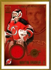 2002-03 Crown Royale Jerseys Gold #10 Martin Brodeur /25 - New Jersey Devils