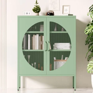 Artiss Buffet Sideboard Metal Cabinet - ELSA Green - Picture 1 of 7