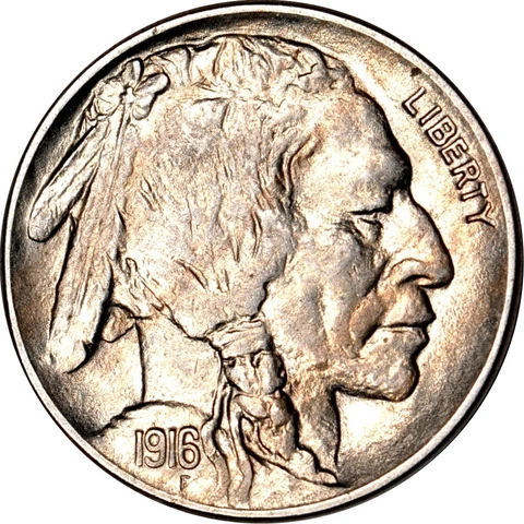 1916 5C Buffalo Nickel Gem AU K15832 Cover