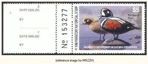 D2K Minnesota Duck Stamp 1998 $5.00 full left tab