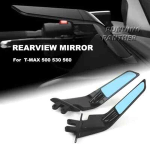 For YAMAHA T-MAX 560 TMAX 500 530 Mirrors Stealth Winglets Mirror Kit Rotatable - Picture 1 of 10