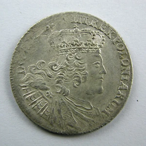 1755 ORT Poland August III 18 Groschen 1/4 Thaler E18C - Picture 1 of 3