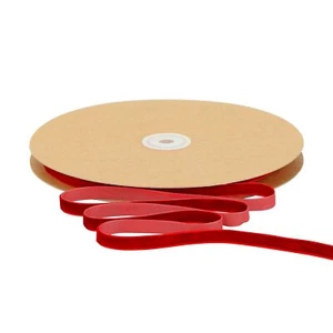 Red Velvet Ribbon Spool 3/8 Inch Wide 25 Yards Polyester Velvet Ribbon Perfec... - Picture 1 of 4