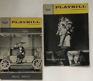 BROADWAY 1959 & 1965 PLAYBILL HELLO DOLLY N UOMO MUSICALE - Foto 1 di 2