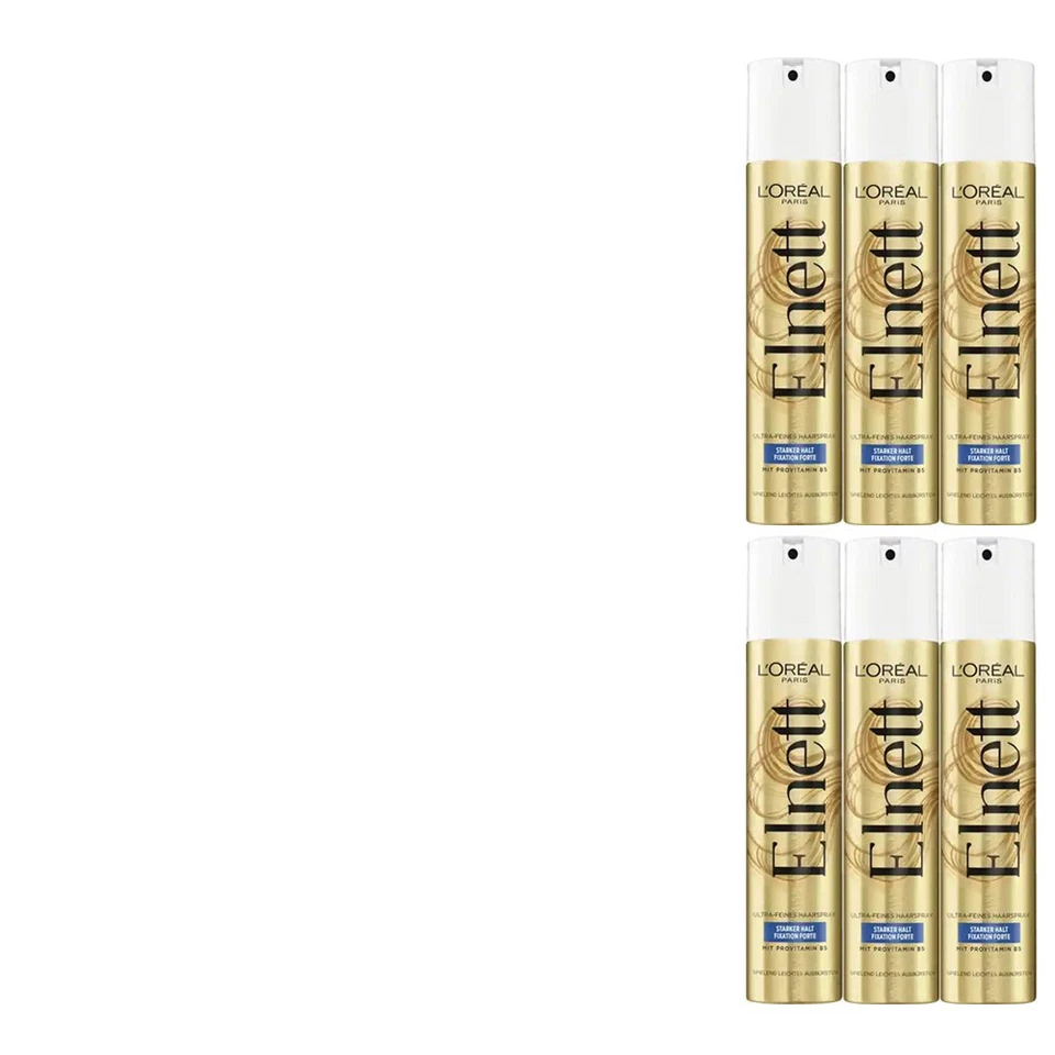 6x300ml Loreal Paris Elnett ultra-feines Haarspray Starker Halt mit Provitamin B - Bild 1 von 3