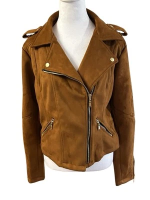 Joujou Vegan Suede Leather Jacket Woman's Sz XL - Image 1 of 4