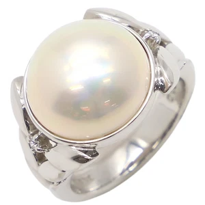 TASAKI Ring ring mabe pearl ring K18WG Pearl diamond White gold White Gold - Picture 1 of 6