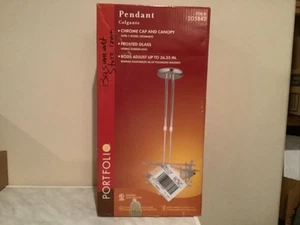 NIB Portfolio Pendant Glass Airplane Ceiling Light #205842 - Picture 1 of 5