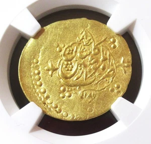 Islámico AH 1181 (1767) Oro 1/4 Mohur De Karim Khan Casa De Moneda NGC MS-62 - Imagen 1 de 4