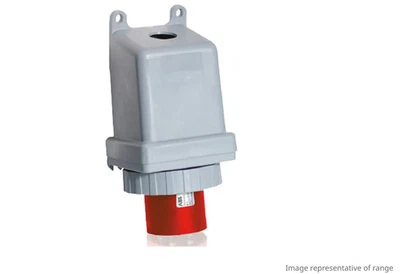 ABB, Tough & Safe IP67 Red Panel Mount 3P + E Industrial Power Plug, Rated 63A - Image 1 of 2