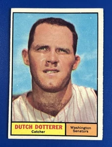 1961 Topps Béisbol Dutch Dotterer Washington Senators #332 - Imagen 1 de 2