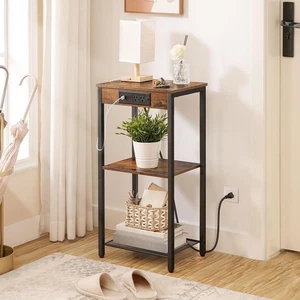 Side Table End Table Telephone Table Printer Stand Nightstand 14.9" x 11" x29.7" - Picture 1 of 8