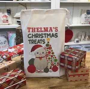 Personalised Kitten Santa Sack - Thelma Design - Picture 1 of 1
