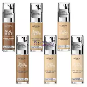 L'Oreal True Match Fondotinta Liquido Super Miscelabile 30ml - Foto 1 di 35