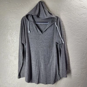 Sudadera con Capucha para Mujer OURS Talla 2XL Gris Ligera Pullover Peplum - Imagen 1 de 3